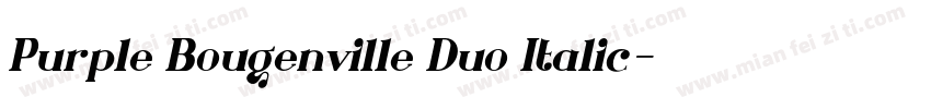 Purple Bougenville Duo Italic字体转换